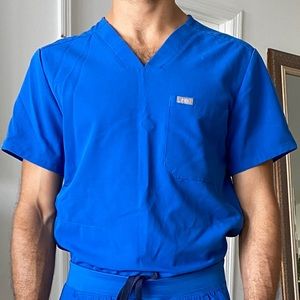 FIGS SCRUBS TOP (royal blue)